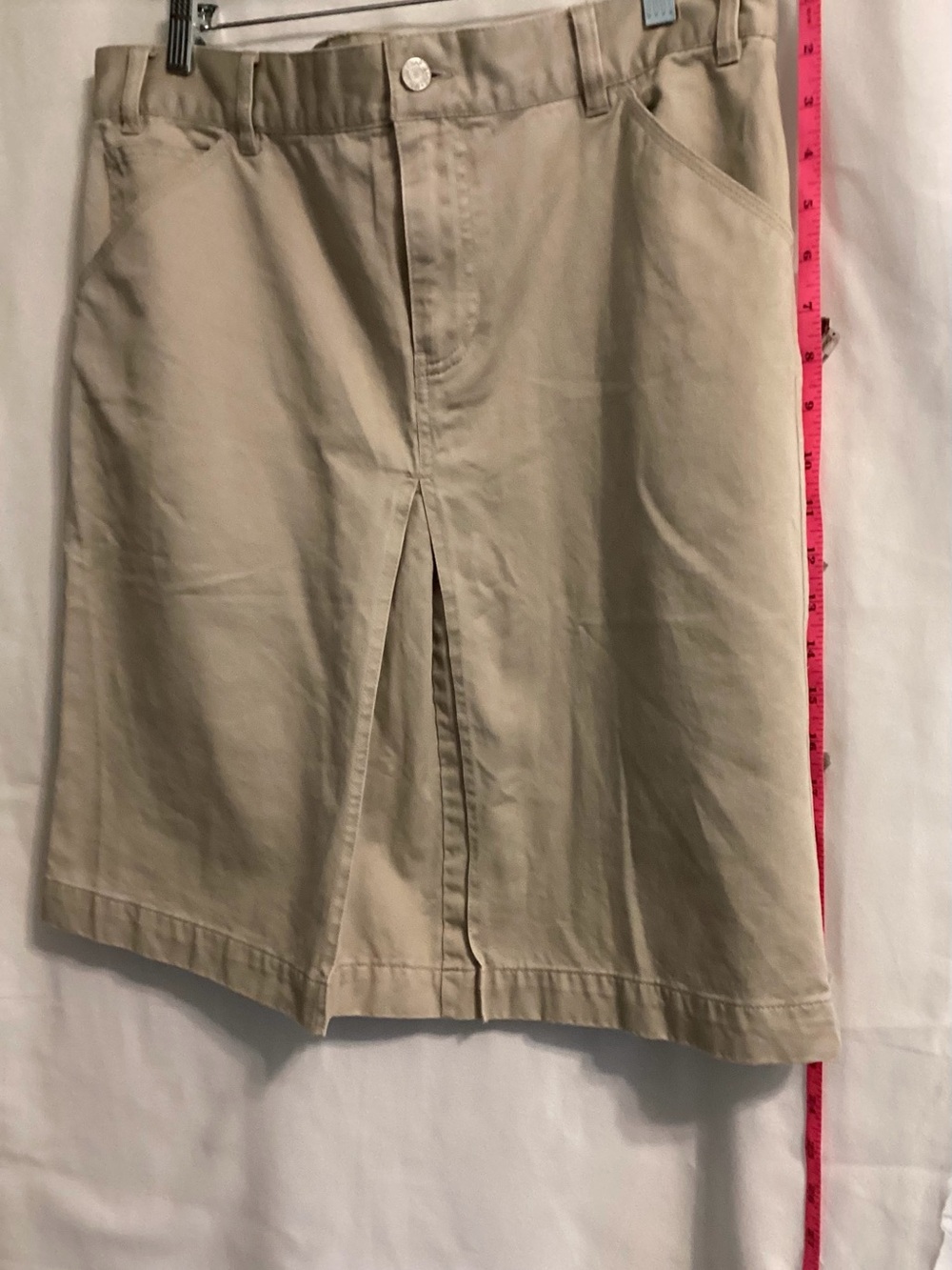 SZ 14 Classic Khaki Gsp Carpenter skirt - Neutral Tan
